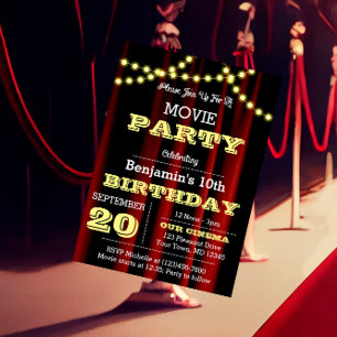 Lumières de théâtre Jaune Invitation pour toutes o