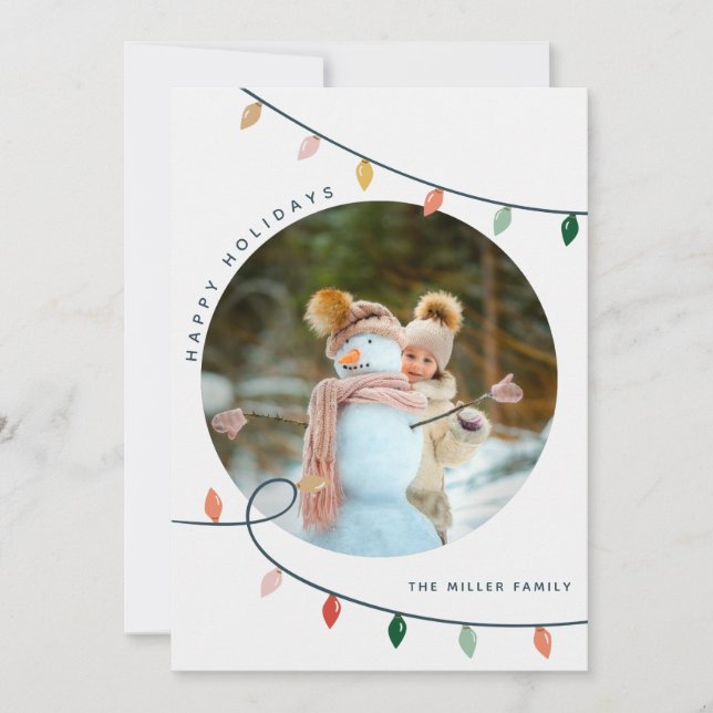 Lumières de vacances colorées Photo (Devant)