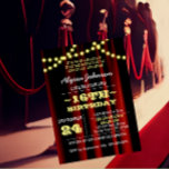 Lumières du film Jaune Sweet 16 Invitation<br><div class="desc">Cette invitation à thème Théâtre est parfaite pour célébrer votre étoile. Chaque ligne de texte est entièrement personnalisable pour dire ce que vous voulez!</div>