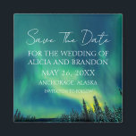 Lumières du Nord Aurora Borealis Magnet Mariage<br><div class="desc">Elégant,  moderne,  tendance Aurora Borealis Mariage,  Save the Date aimant. Northern Lights,  Alaska. Vous pouvez le personnaliser avec vos détails.</div>