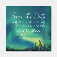 Lumières du Nord Aurora Borealis Magnet Mariage