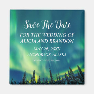 Lumières du Nord Aurora Borealis Magnet Mariage