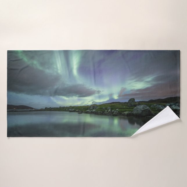 Lumières du Nord Scandinavie (Serviette de bain)