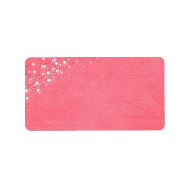 Lumières - Étiquettes de adresse - Rose (Devant)