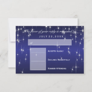 Lumières étoilées RSVP en bleu foncé métallique -
