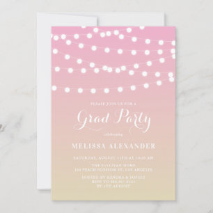 Lumières Fée Blanche Invitation Ombre Graduation