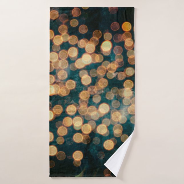 lumières fond abstrait, arrière - plan, noir, flou (Serviette de bain)