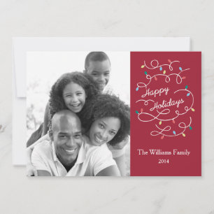 Lumières modernes Joyeux Joyeux Carte photo Groupo