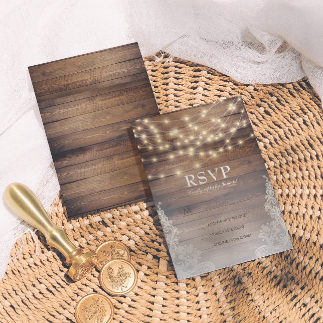 Lumières rustiques en bois et en ficelle | RSVP de (Créateur téléchargé)