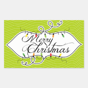 Lumières scintillantes Joyeux Stickers de Noël
