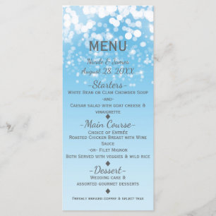 Lumières scintillantes Menu Romantique Winter Wond