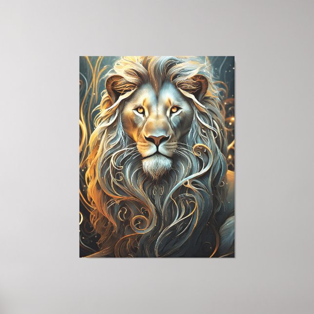 Luminaire du Lion : Impression sur toile de lumièr (Recto)