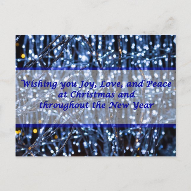 Luminaires bleus Texte Abstrait Carte postale de N (Devant)