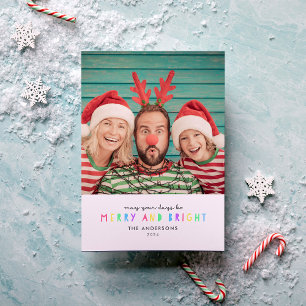 Luminants lumineux Carte de vacances simple photo