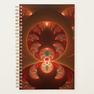 Lumineuse Abstrait moderne orange rouge fractal