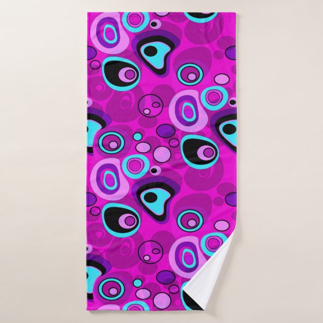 Lumineuse, abstraite, Magenta (Serviette de bain)