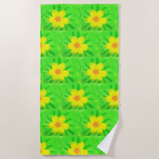 Lumineuse Fleurs de soleil brillantes Serviettes d