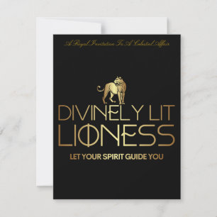 Luminosité Divinite Lioness Zodiac Invitation