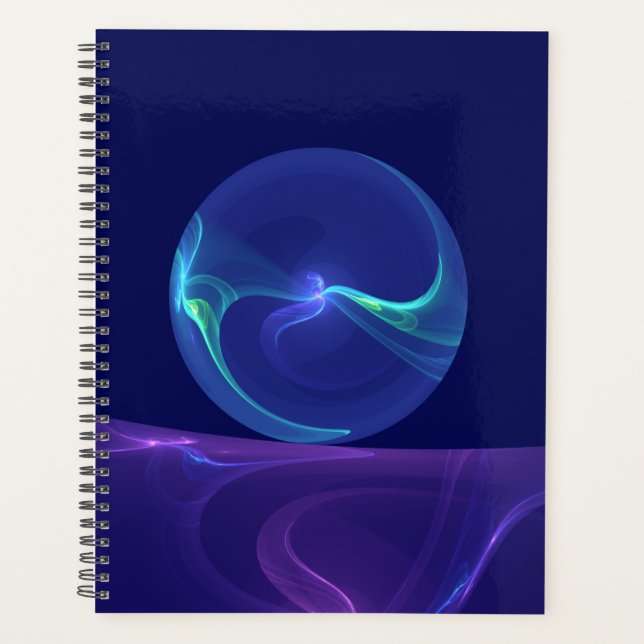 Luminous Blue Purple Dream Abstract Fractal Art (Devant)