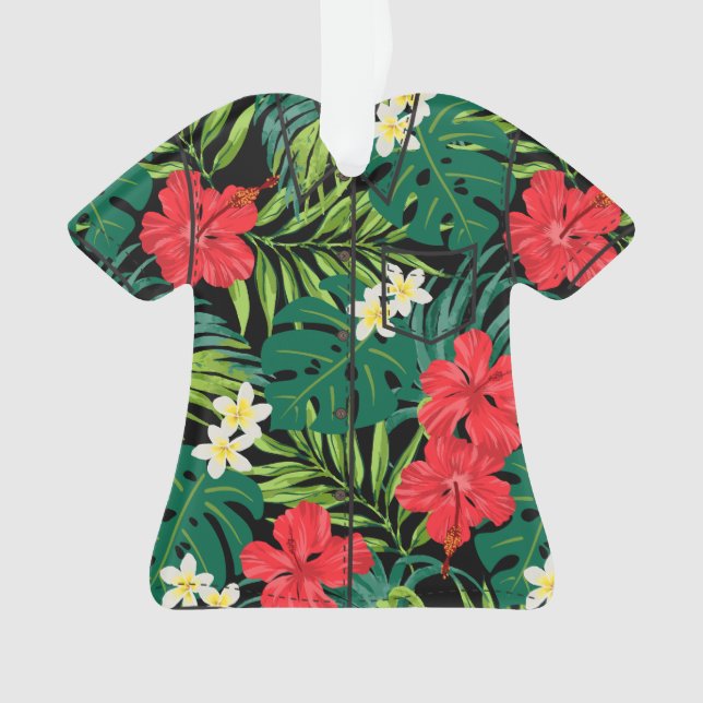 Luna Hibiscus Garden Hawaiian Aloha Shirt - Rouge (devant)