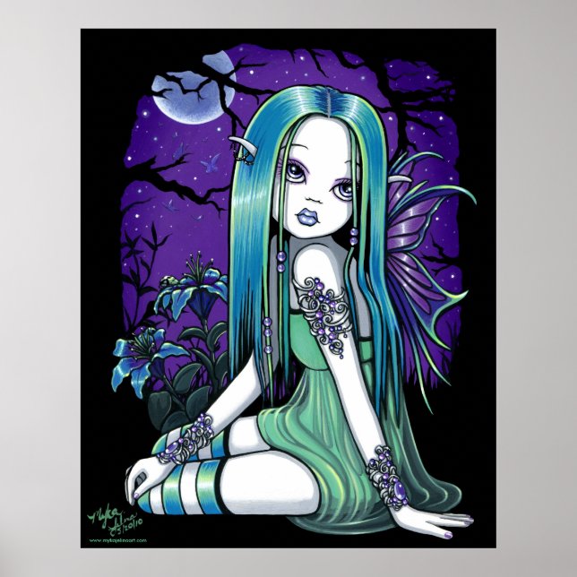 "Luna" Lune gothique Lilly Poster d'Art Fairy (Devant)