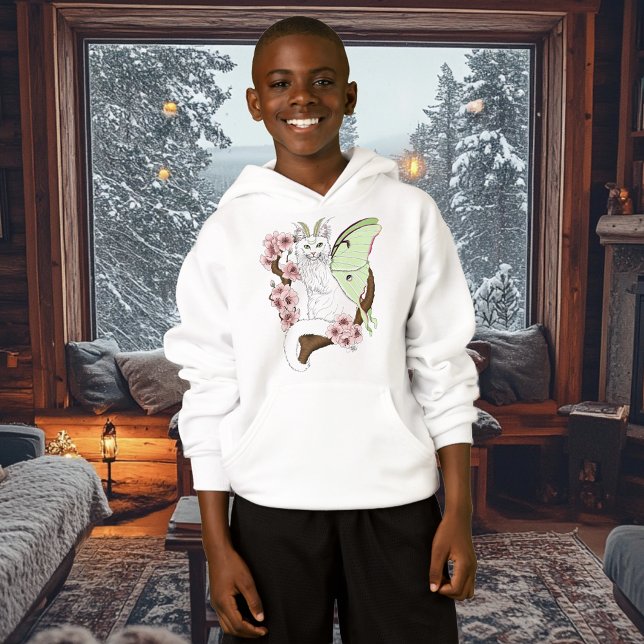 Luna Moth Moth Blanc Chat Vert (Créateur téléchargé)