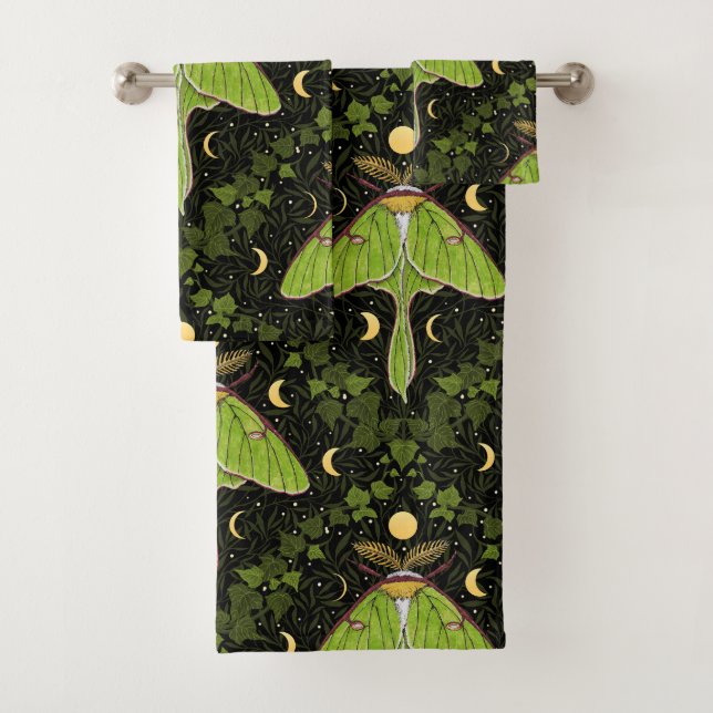 Luna moth, phases de lune et damas de lierre 2 (En situation)