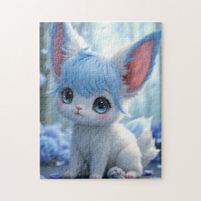 Lunabu in the Blue Blossom Forest Jigsaw Puzzle (Vertical)