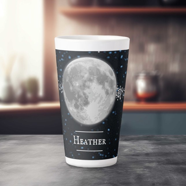 Lunaire Personnalisé Latte Mug (Lunar Personalized Latte Mug)