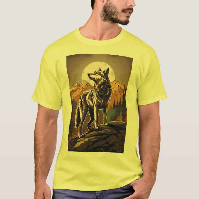 Lunar Howl : T-shirt Wolf (Devant)