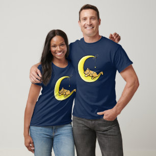 Lunar Love Tabby Jaune T-shirt Chat