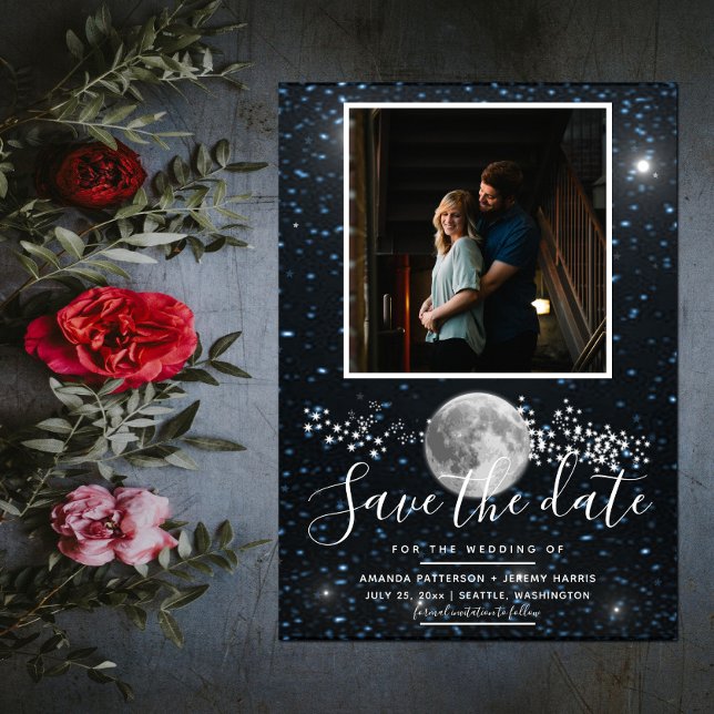 Lunar Photo Enregistrer la date Invitation (Lunar Photo Save the Date)