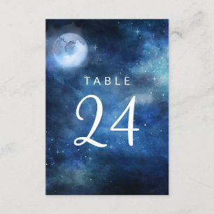 Lunar Sky Pleine lune Stars Numéro de table Mariag