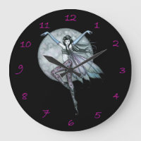 Luna's Ascent Horloge Fantastique d'Art Féerique