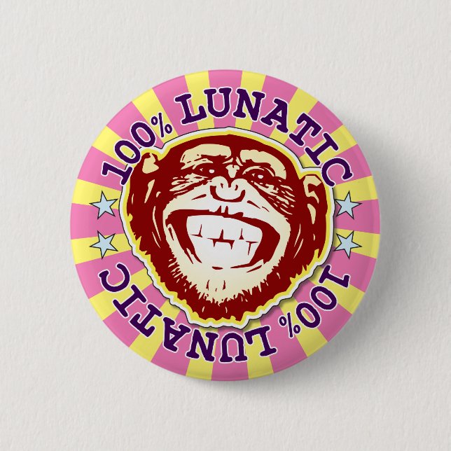 Lunatique 100% Funny Funky Monkey Badge (Devant)