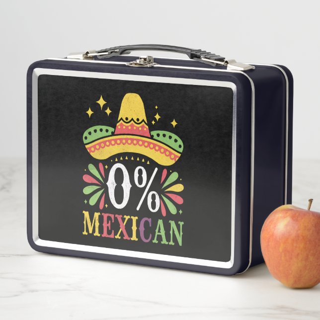 Lunch Box 0% Mexicain Zéro% Drôle Cinco De Mayo (En situation)