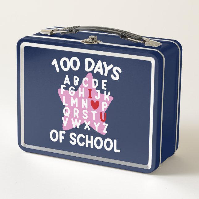 Lunch Box 100 Jours D'Alphabet Scolaire 100E Jour Enseignant (Devant)