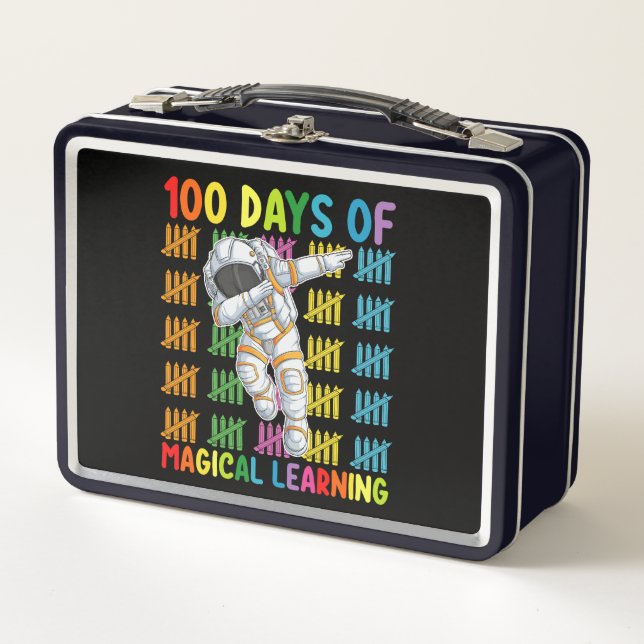 Lunch Box 100 jours d'école d'astronaute d'apprentissage mag (Devant)
