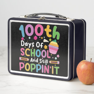 Lunch Box 100 jours d'école et fille toujours branchée