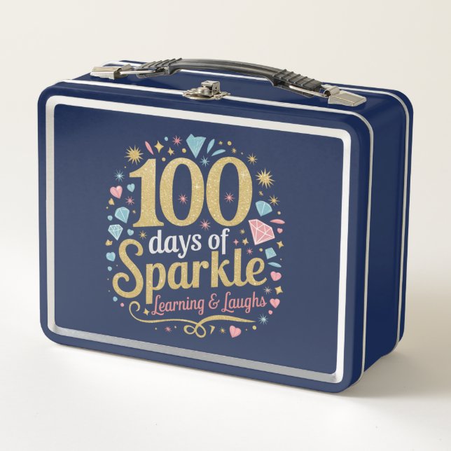 Lunch Box 100 jours d'école étincelle d'apprentissage et de  (Devant)