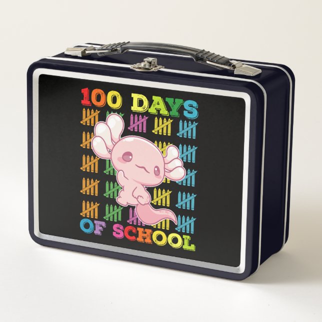 Lunch Box 100 jours d'école Professeur Axolotl (Devant)