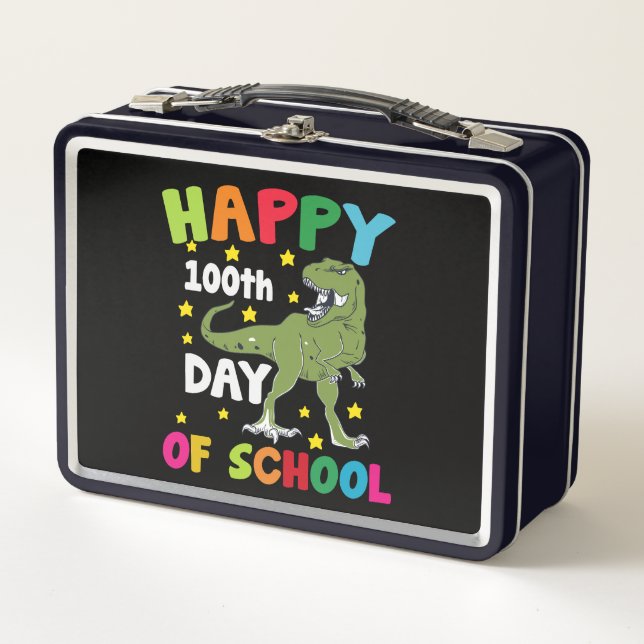 Lunch Box 100 jours d'école Trex 100e jour d'école  (Devant)