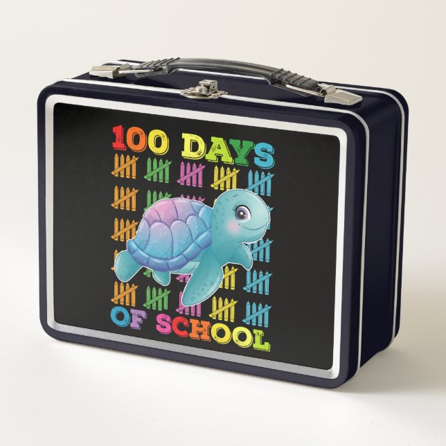 Lunch Box 100 Jours D'Enseignant De Tortue (Devant)