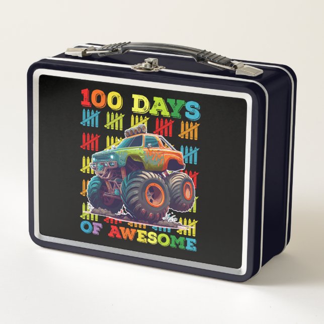 Lunch Box 100 jours d'un camion monstre génial 100e jour d'é (Devant)