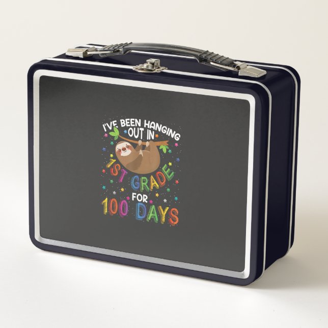 Lunch Box 100th Day of School Sloth Design - 1st Grade 100 D (Devant)