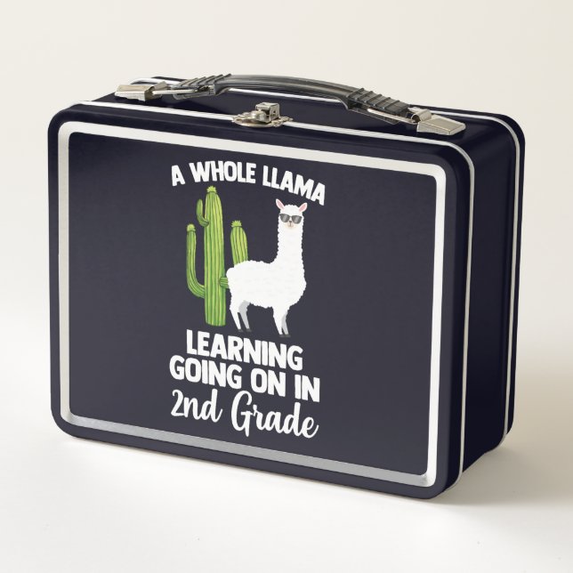 Lunch Box 2e Grade Teacher Kids Back To School Llam (Devant)