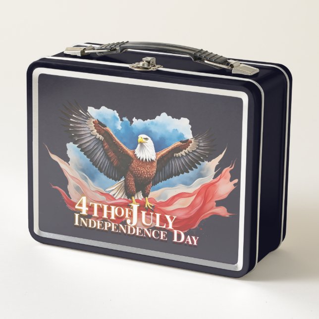Lunch Box 4 juillet Aigle – Conception d'art patriotique (Devant)