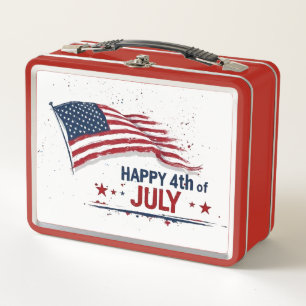 Lunch Box 4 juillet - Drapeau américain artistique éclabouss