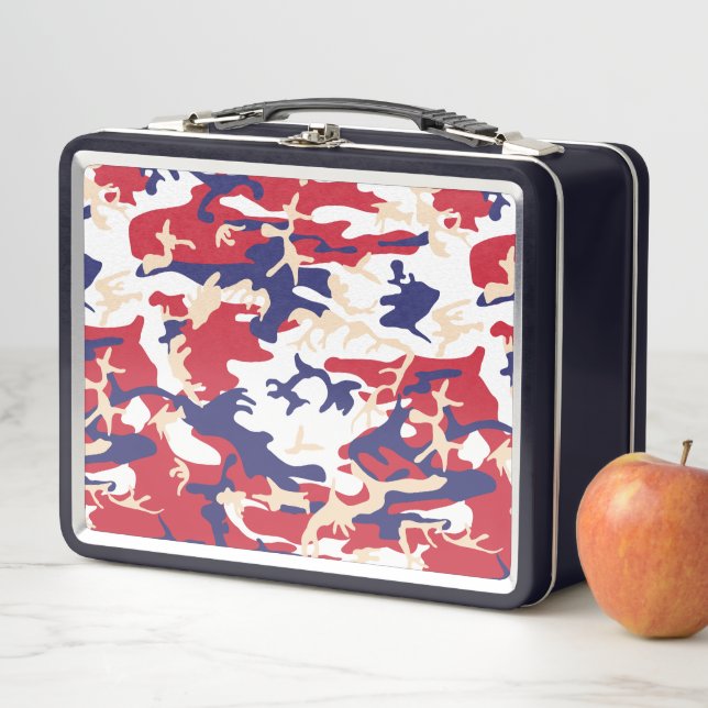 Lunch Box 4th of July, Independence day, Camouflage Beige (En situation)