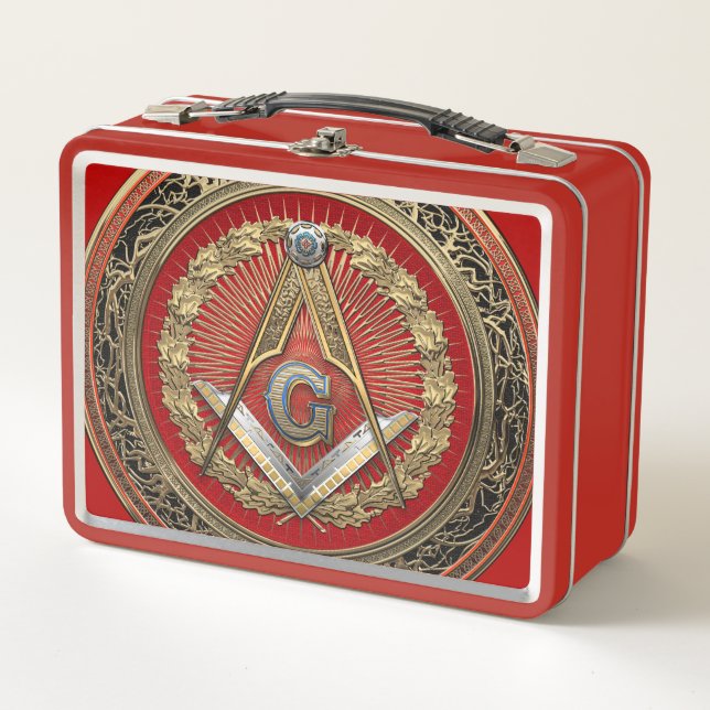 Lunch Box [500] Master Mason - Carré Or & Compas (Devant)